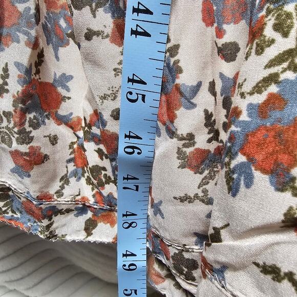 Ivy City Co Prairie Milkmaid Boho Tiered Midi Dress Fall Floral Size Large Emily - Picture 6 of 12